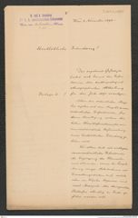 k.k. naturhistorisches Hofmuseum, Intendanzakten 1885-1896 (Hauer), Aktenzahl Z.664.h/1890, Seite 1